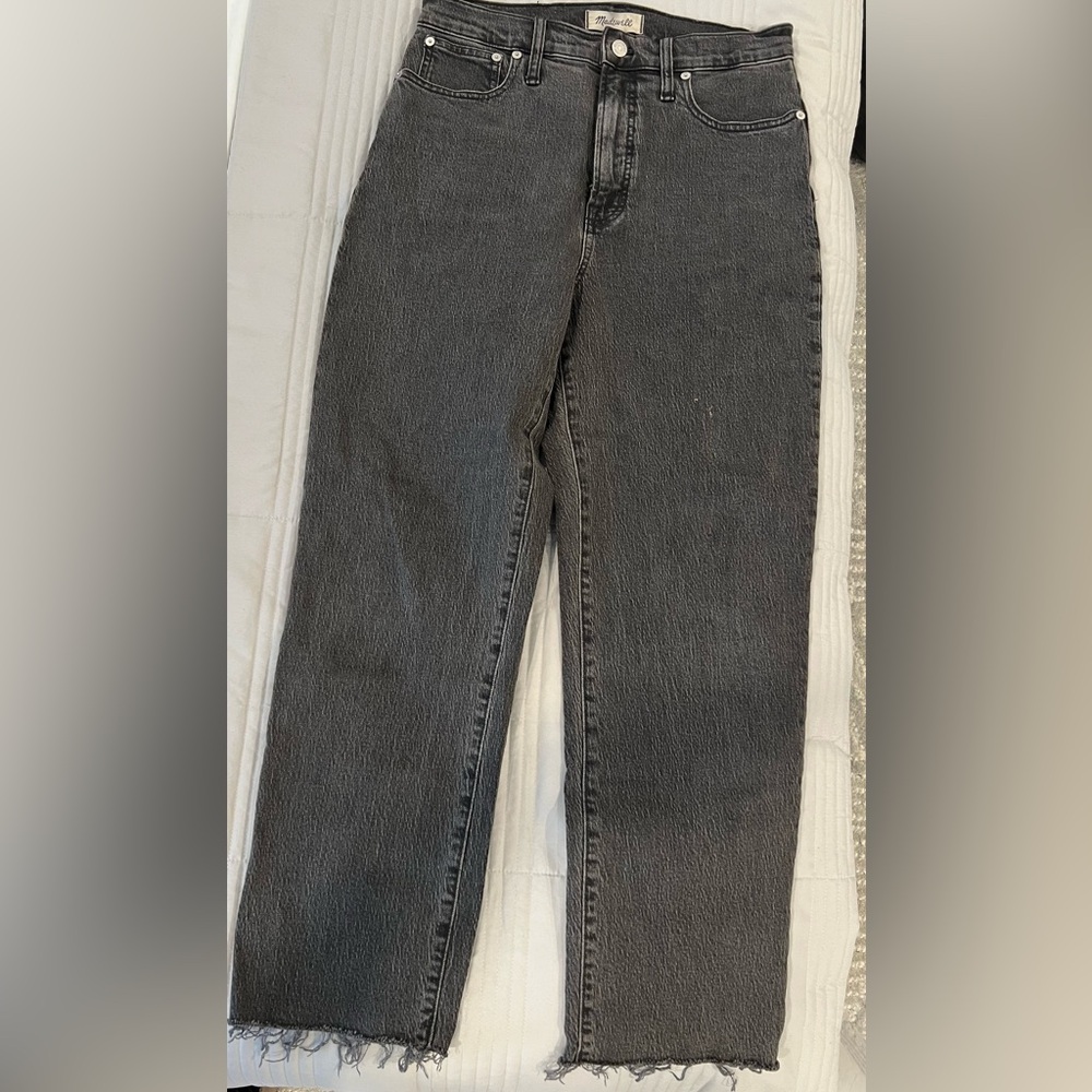 Madewell Charcoal “The Perfect Vintage Straight Leg” Jeans size 28